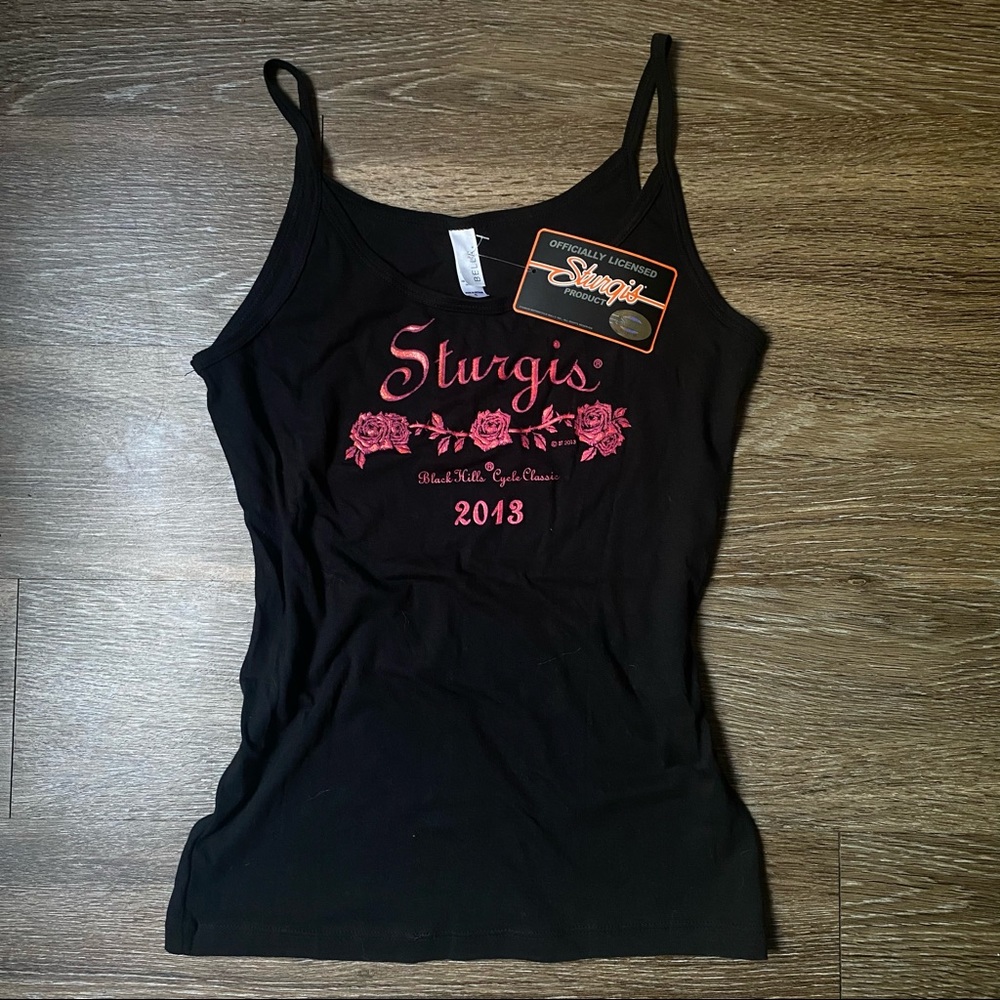 STURGIS black rose tank top NWT harley davidson
